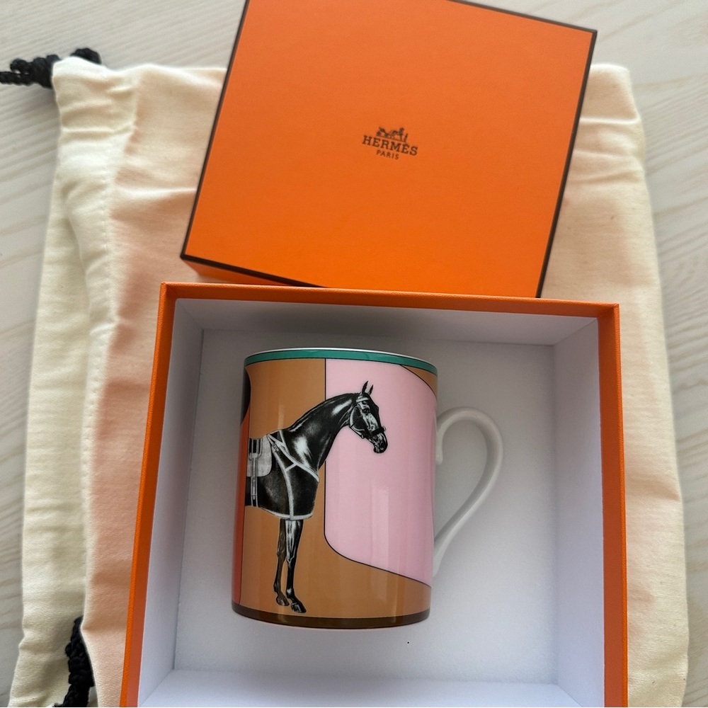 Hermes La Serpentine Mug Cup Porcelain Horse / Dinnerware / Coffee / Tea
